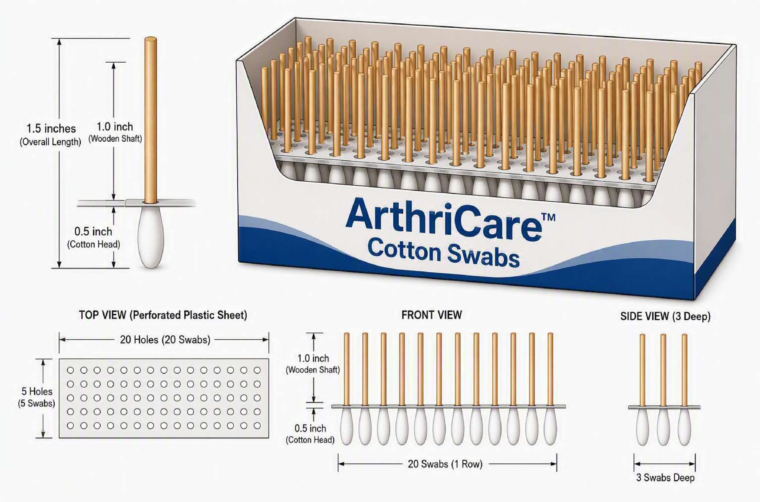ArthriCare Pro™ Cotton Swabs